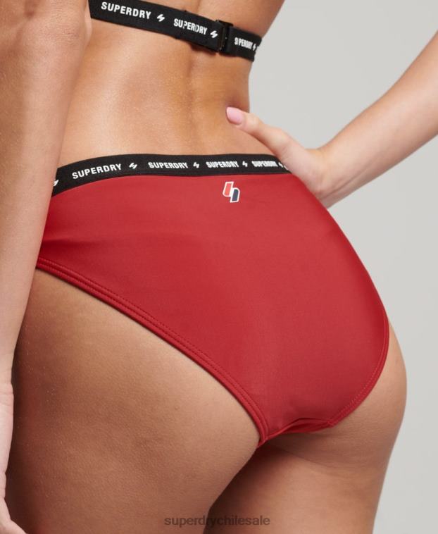 mujer Superdry rojo braguita bikini micro elastica reciclada 2R68Z3237