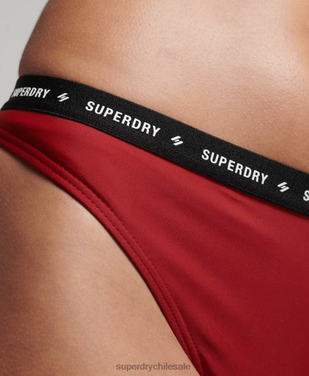 mujer Superdry rojo braguita bikini micro elastica reciclada 2R68Z3237