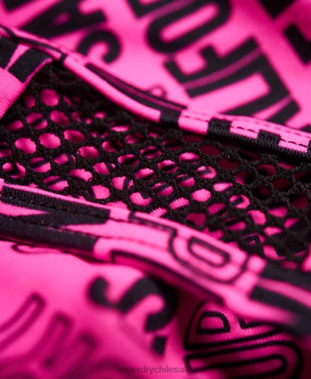 mujer Superdry rosa braguitas de bikini con logo cali 2R68Z3266