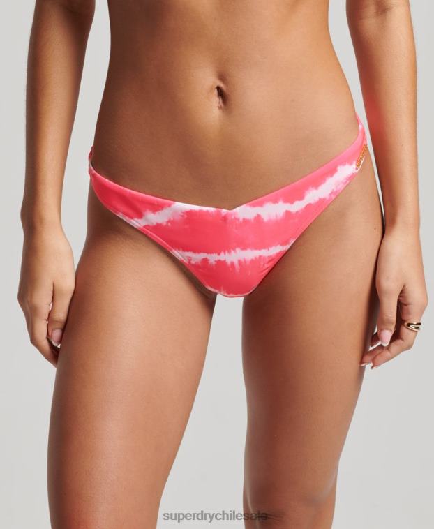 mujer Superdry rosa braguitas de bikini recicladas tie dye 2R68Z3205
