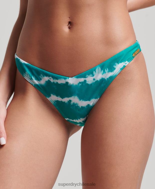mujer Superdry verde braguitas de bikini recicladas tie dye 2R68Z3209