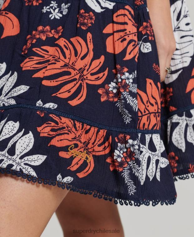 mujer Superdry Armada mini vestido camisero de playa 2R68Z2417
