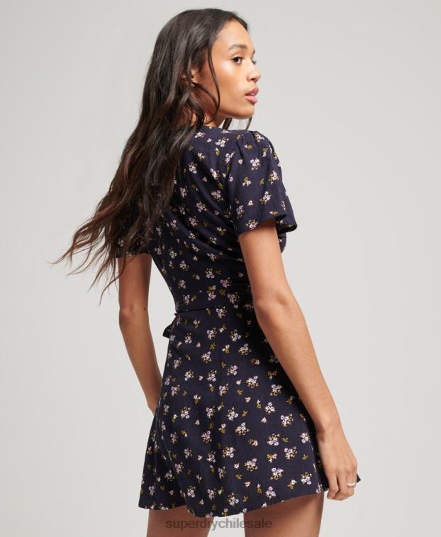 mujer Superdry Armada minivestido cruzado vintage 2R68Z2529