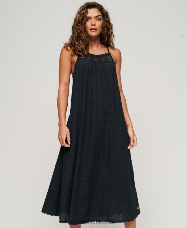 mujer Superdry Armada vestido camisola largo halter vintage 2R68Z1986