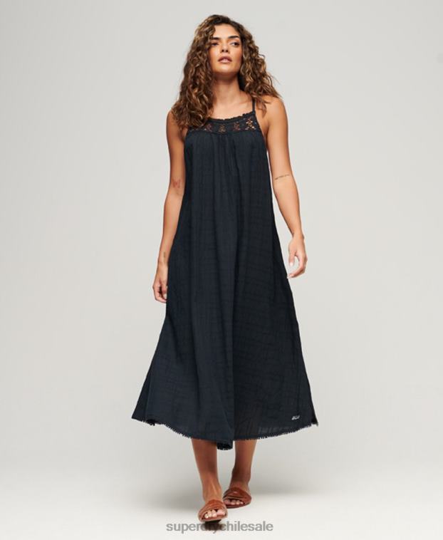 mujer Superdry Armada vestido camisola largo halter vintage 2R68Z1986