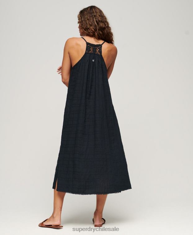 mujer Superdry Armada vestido camisola largo halter vintage 2R68Z1986
