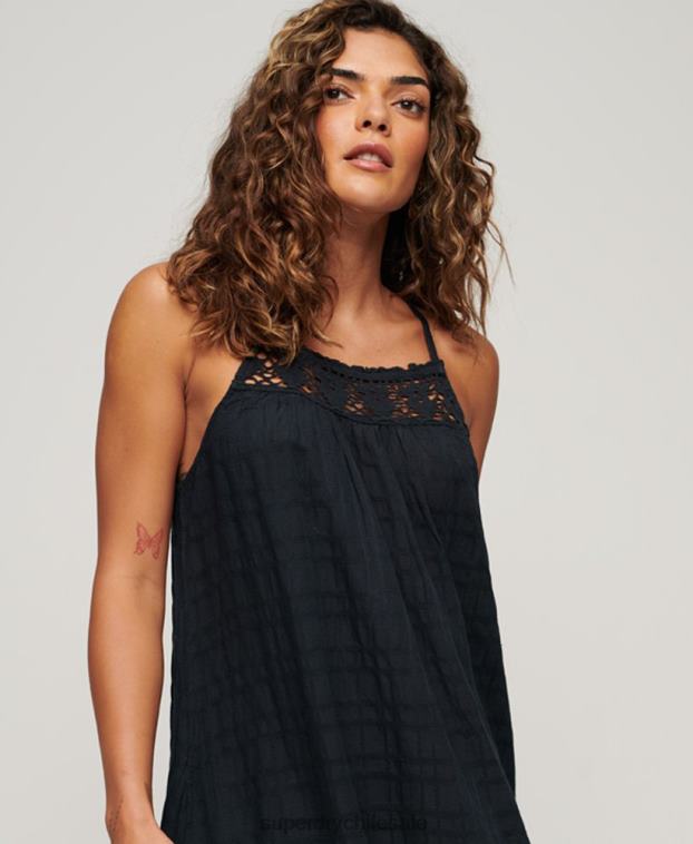 mujer Superdry Armada vestido camisola largo halter vintage 2R68Z1986