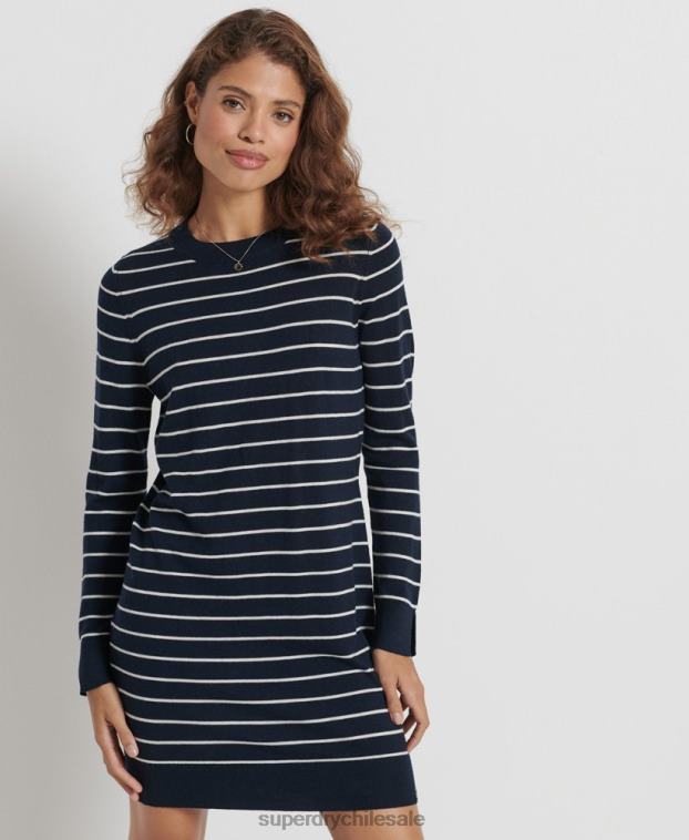 mujer Superdry Armada vestido corto de punto de merino de studios 2R68Z6604