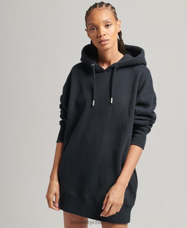 mujer Superdry Armada vestido estilo sudadera de algodón orgánico con logo bordado 2R68Z6528