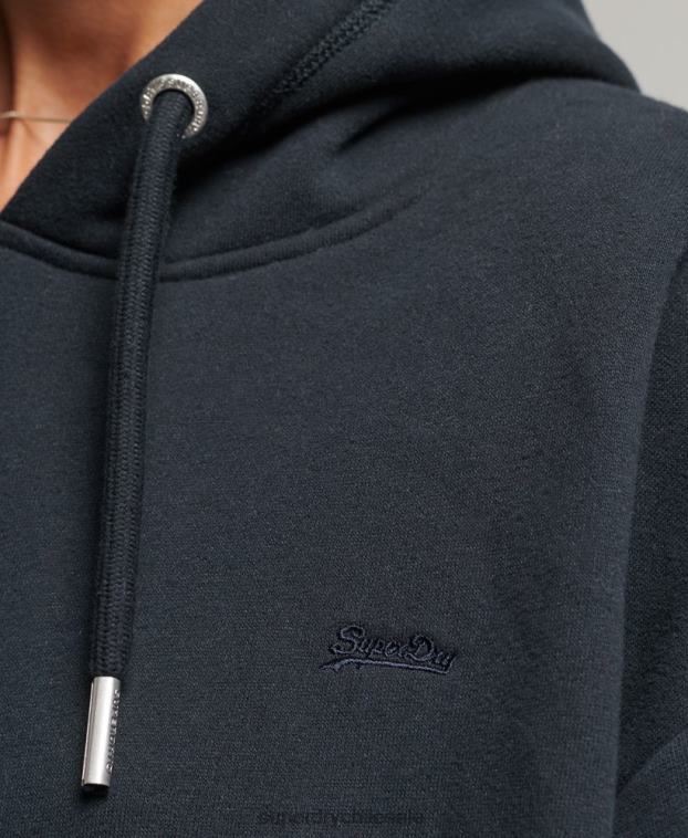 mujer Superdry Armada vestido estilo sudadera de algodón orgánico con logo bordado 2R68Z6528