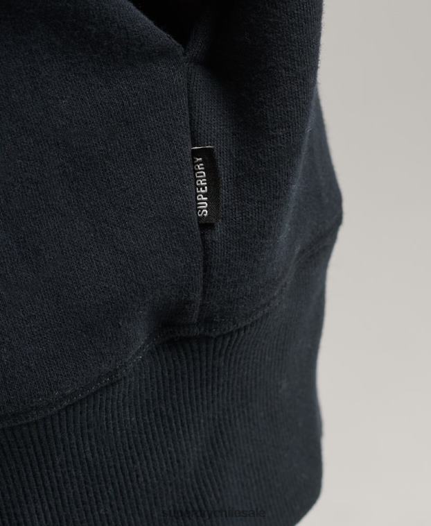 mujer Superdry Armada vestido estilo sudadera de algodón orgánico con logo bordado 2R68Z6528