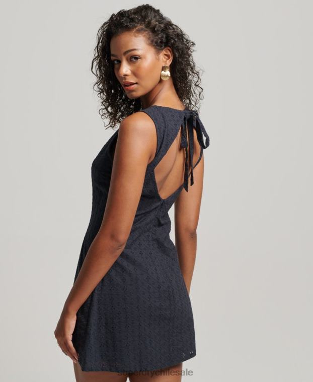mujer Superdry Armada vestido mini bordado vintage 2R68Z2387