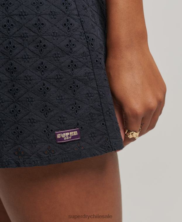 mujer Superdry Armada vestido mini bordado vintage 2R68Z2387
