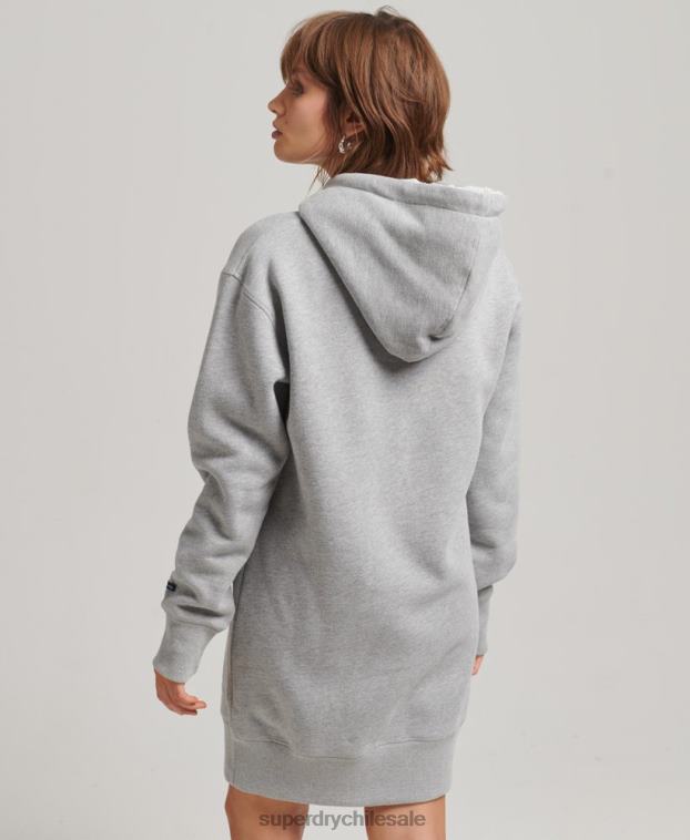 mujer Superdry gris orgullo en el vestido artesanal con capucha 2R68Z2456
