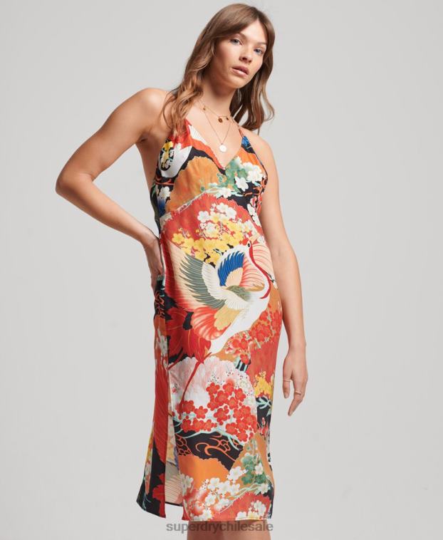 mujer Superdry multi vestido midi estampado 2R68Z2486