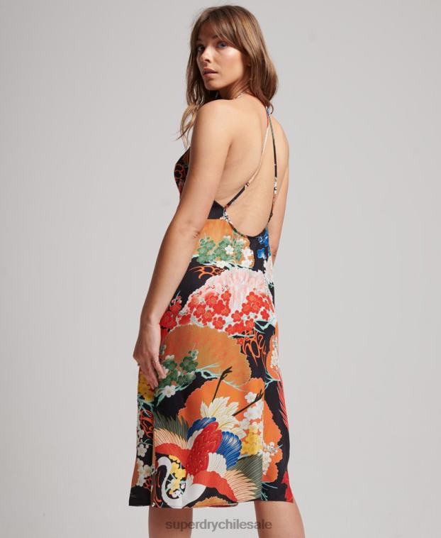 mujer Superdry multi vestido midi estampado 2R68Z2486