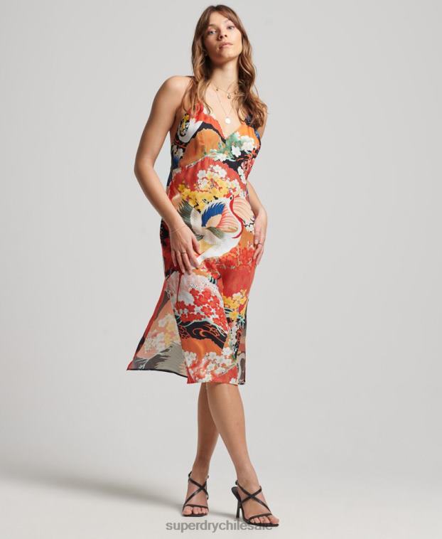 mujer Superdry multi vestido midi estampado 2R68Z2486