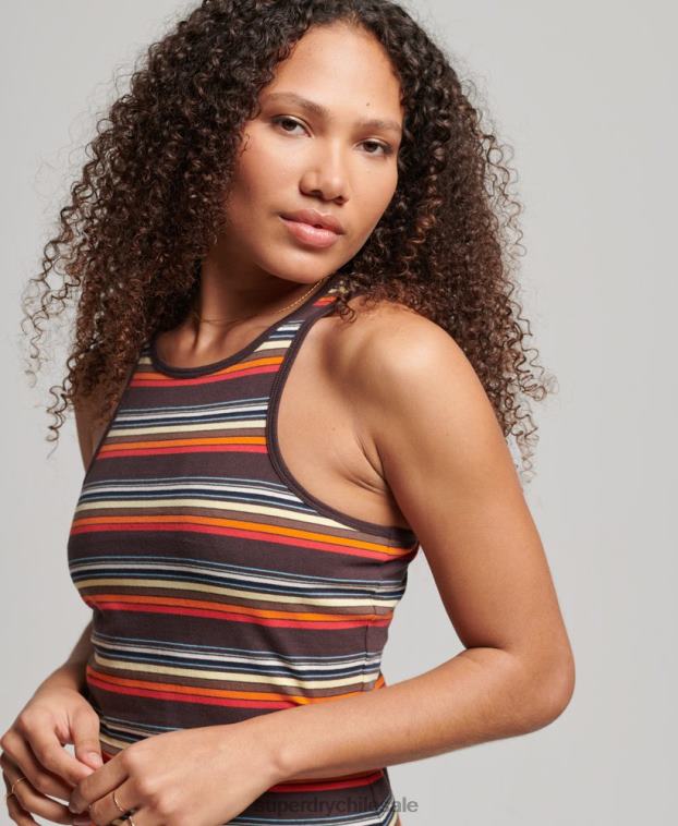 mujer Superdry multi vestido vintage a rayas 2R68Z2406