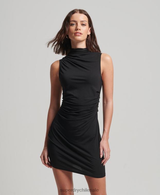 mujer Superdry negro vestido backstage de jersey de studios 2R68Z2427