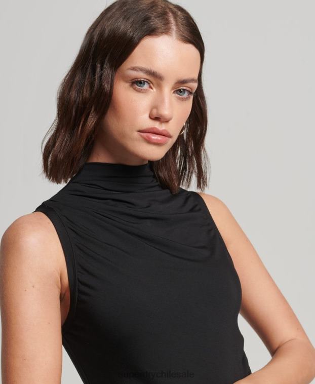 mujer Superdry negro vestido backstage de jersey de studios 2R68Z2427
