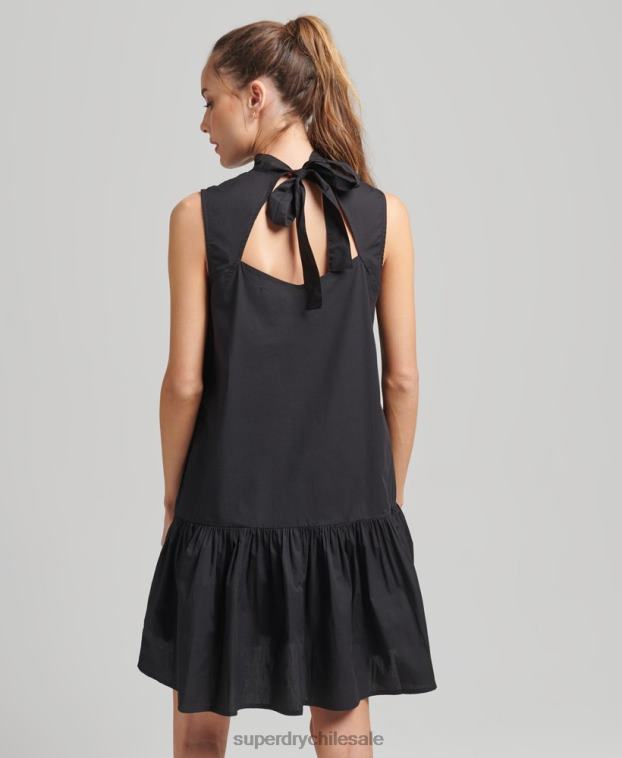 mujer Superdry negro vestido corto tejido 2R68Z2537