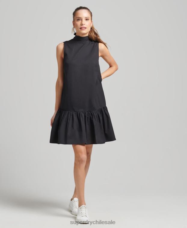 mujer Superdry negro vestido corto tejido 2R68Z2537