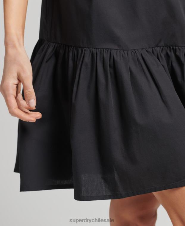 mujer Superdry negro vestido corto tejido 2R68Z2537