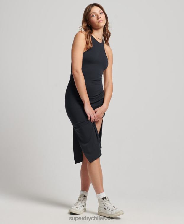 mujer Superdry negro vestido de corredor de jersey 2R68Z2372