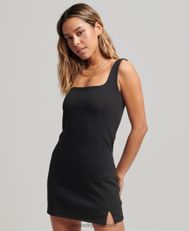 mujer Superdry negro vestido de tecnología 2R68Z2501
