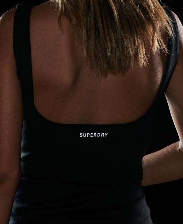 mujer Superdry negro vestido de tecnología 2R68Z2501