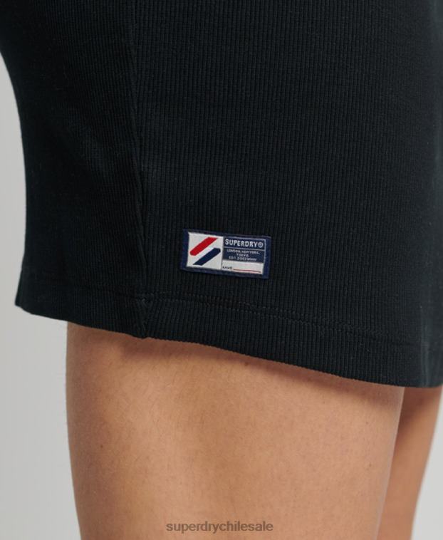 mujer Superdry negro vestido esencial de tirantes 2R68Z2536
