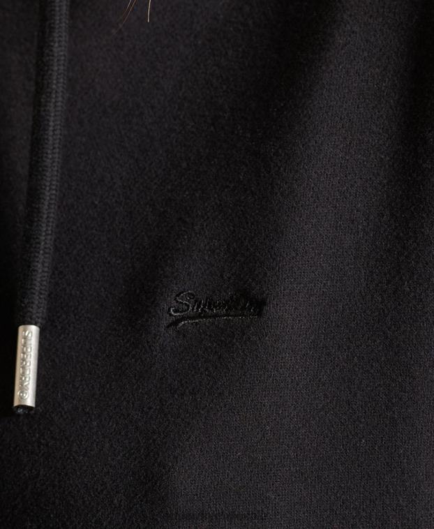 mujer Superdry negro vestido estilo sudadera con logo bordado 2R68Z2532