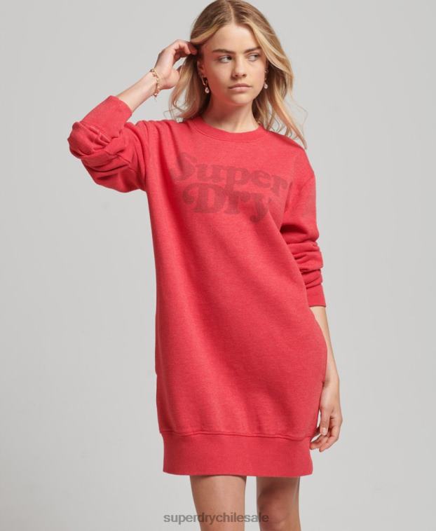 mujer Superdry rojo vestido clásico cooper 2R68Z2553