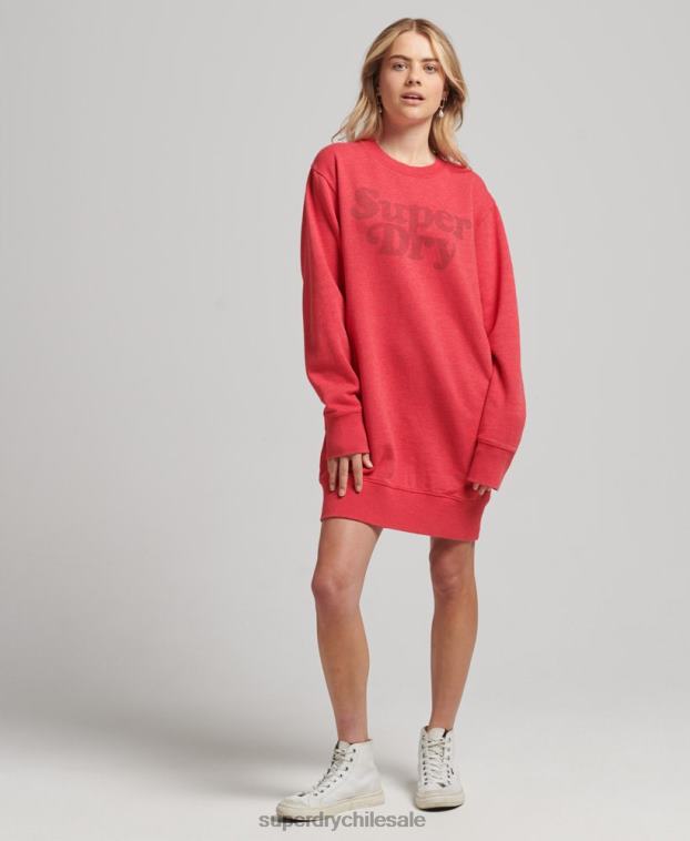 mujer Superdry rojo vestido clásico cooper 2R68Z2553