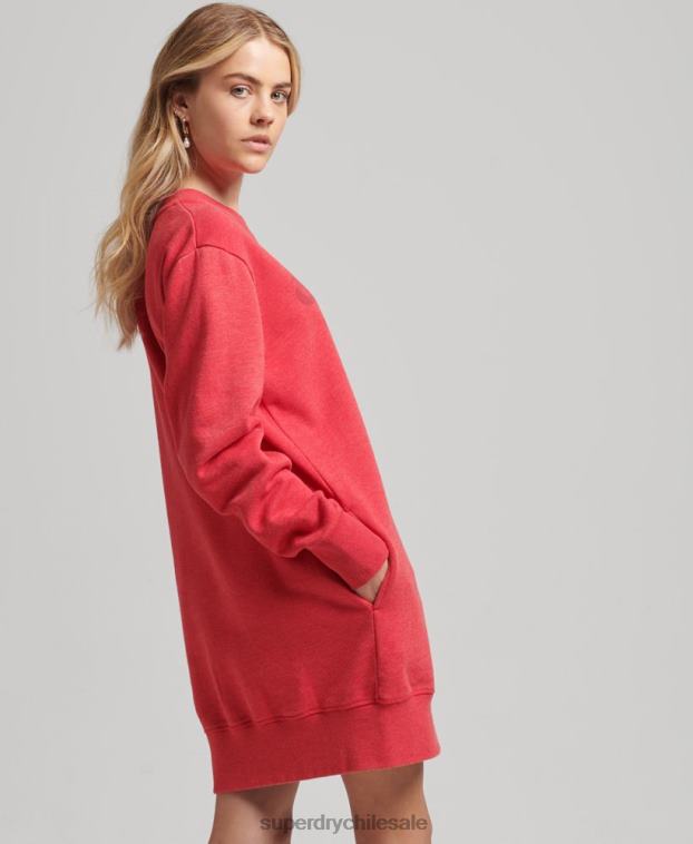 mujer Superdry rojo vestido clásico cooper 2R68Z2553