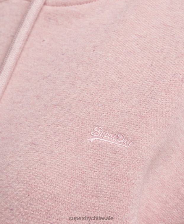 mujer Superdry rosa vestido estilo sudadera con logo bordado 2R68Z2433