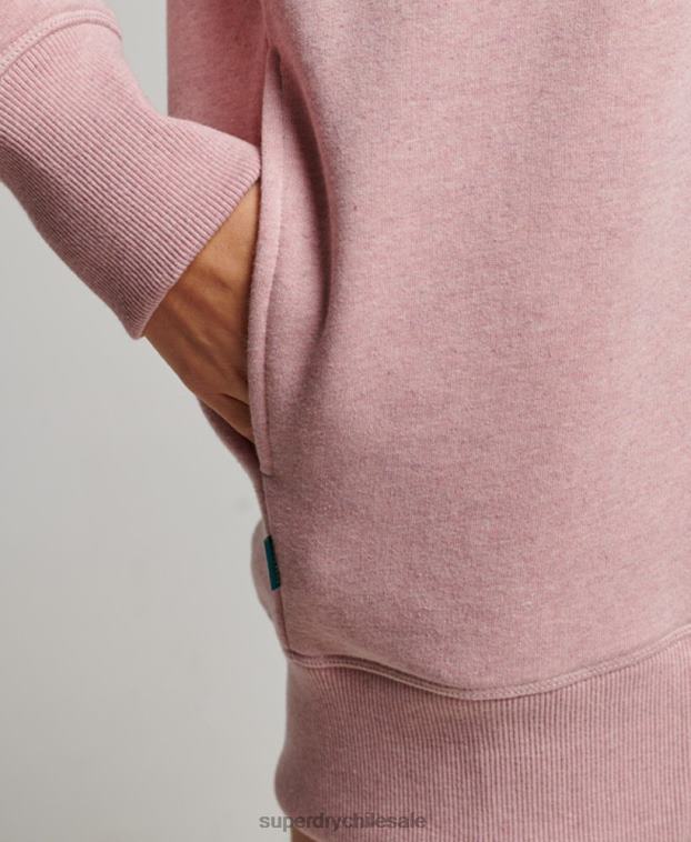 mujer Superdry rosa vestido estilo sudadera con logo bordado 2R68Z2433