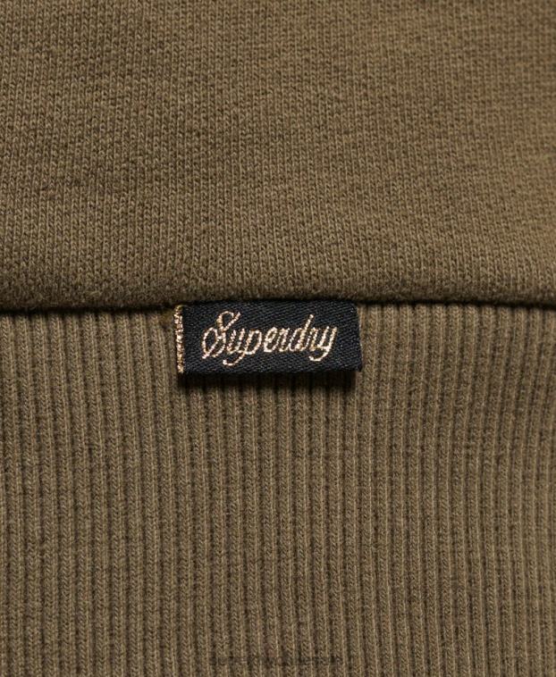 mujer Superdry verde vestido estilo sudadera con capucha y tatuaje 2R68Z2517