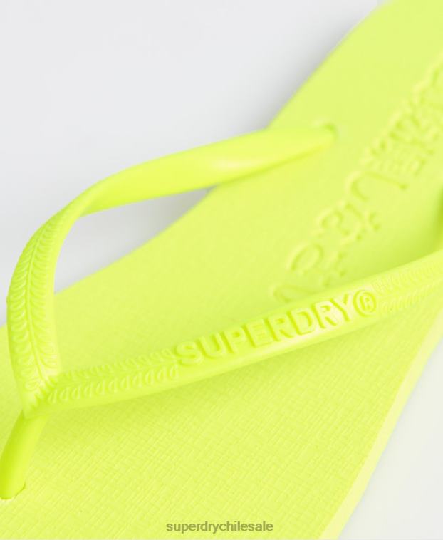 mujer Superdry amarillo chanclas fluro súper elegantes 2R68Z6689