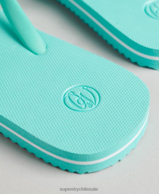 mujer Superdry azul chanclas clásicas antiguas 2R68Z4386