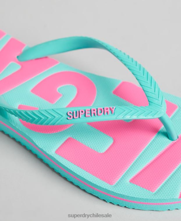 mujer Superdry azul chanclas clásicas veganas vintage 2R68Z4413