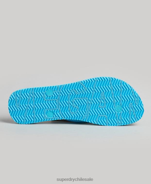 mujer Superdry azul chanclas veganas vintage 2R68Z4384