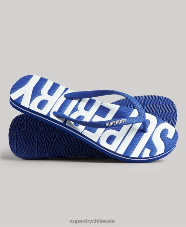 mujer Superdry azul chanclas veganas vintage 2R68Z4394