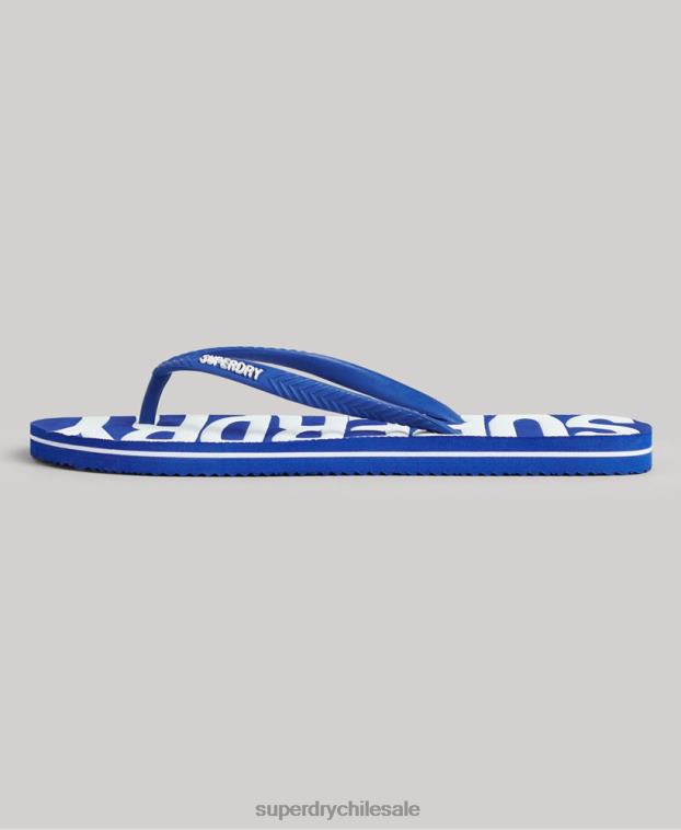 mujer Superdry azul chanclas veganas vintage 2R68Z4394