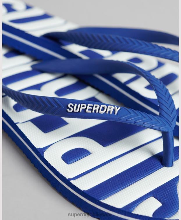 mujer Superdry azul chanclas veganas vintage 2R68Z4394