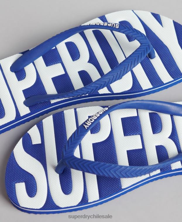 mujer Superdry azul chanclas veganas vintage 2R68Z4394