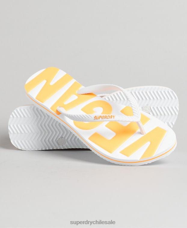 mujer Superdry blanco chanclas clásicas veganas vintage 2R68Z4395