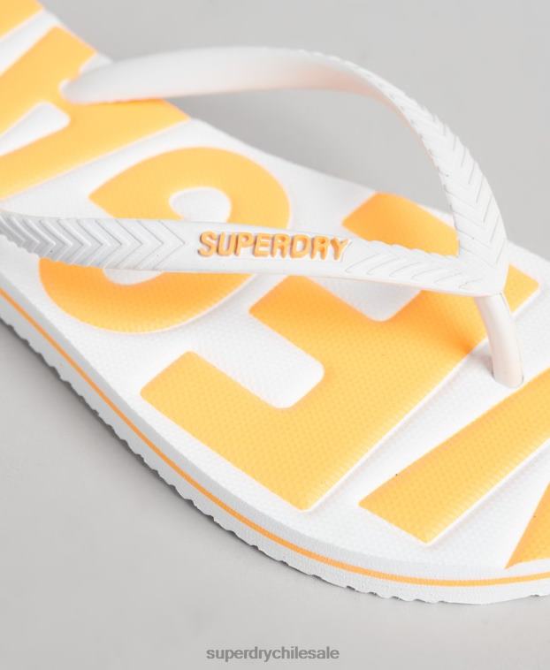 mujer Superdry blanco chanclas clásicas veganas vintage 2R68Z4395