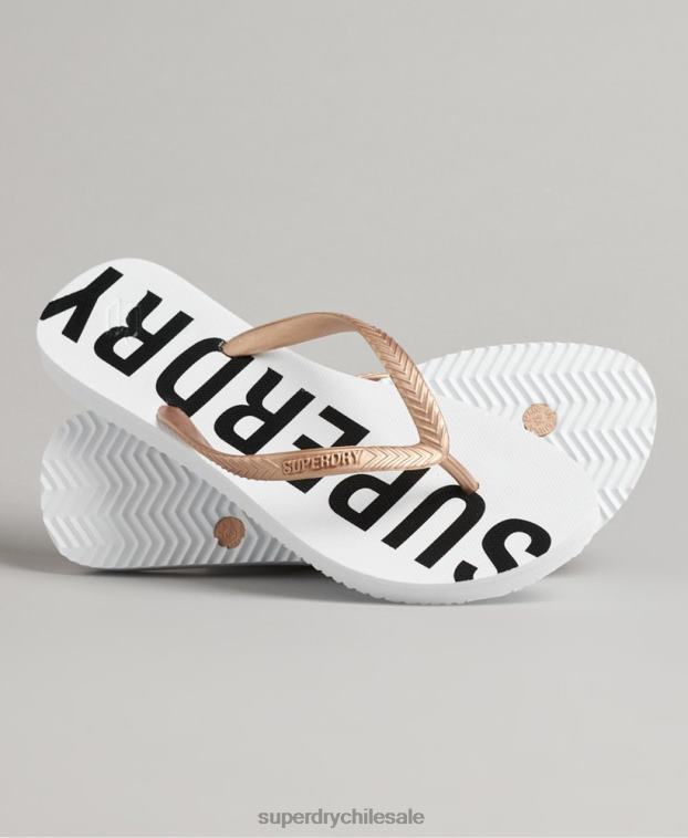 mujer Superdry blanco chanclas code essential 2R68Z4393