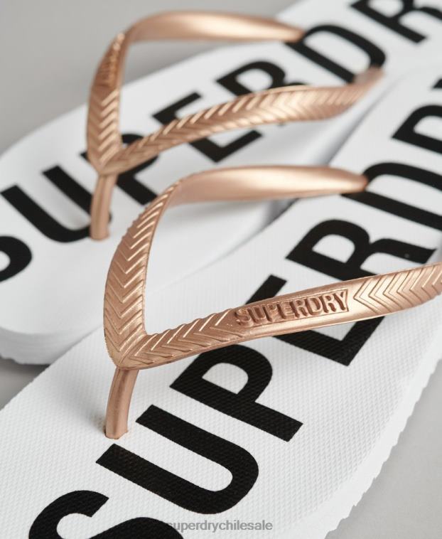 mujer Superdry blanco chanclas code essential 2R68Z4393